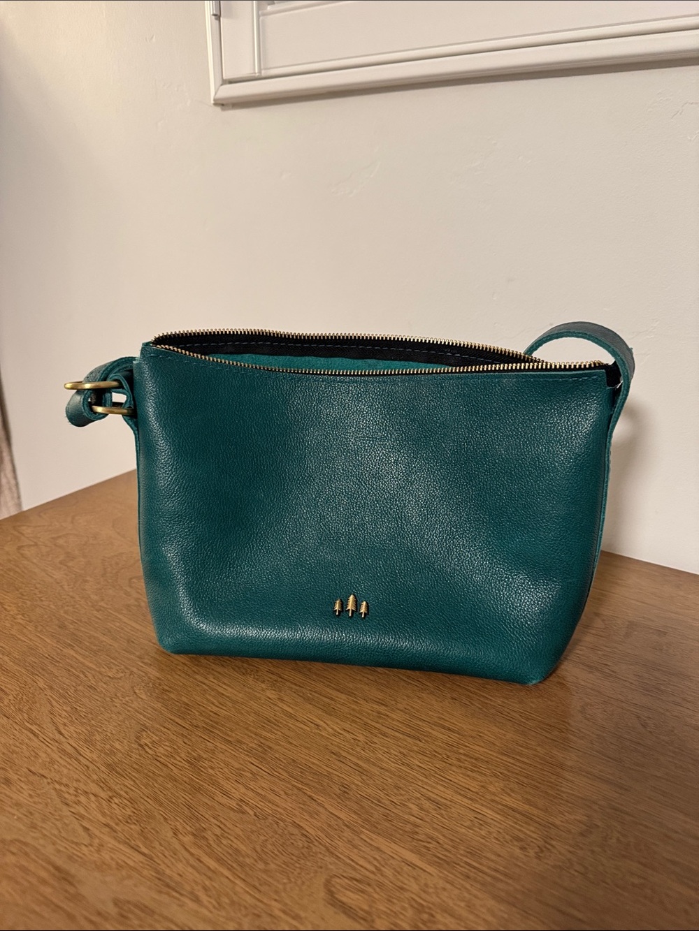 Portland Leather Slouchy Bag - Small - Seaglass - Picture 3 of 5